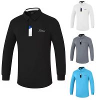 Golf mens outdoor sports long-sleeved polo shirt breathable quick-drying comfortable clothing casual tops PEARLY GATES  Scotty Cameron1 Castelbajac G4 Mizuno Master Bunny FootJoy PXG1✁