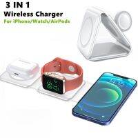 ZZOOI 3 in 1 Magnetic Qi Wireless Charger Stand Dock For Apple Watch 6 7 8 AirPods Pro iPhone 14 13 12 11 Fast Charging Dock Station