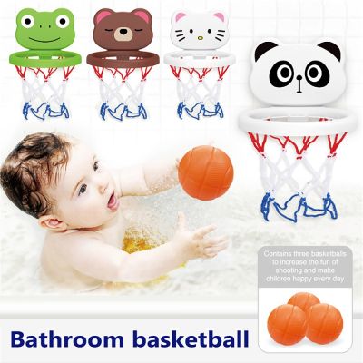 【cw】 Shooting Basket Bathtub Set Basketball Backboard with 3 Balls Shower Fun for Baby Kids Toddlers