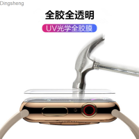 ยูวีกาวเหลวแบบเต็มเหมาะสำหรับนาฬิกา Apple ฟิล์มกันรอยกันกระแทก Iwatch7จอโค้งฟิล์มป้องกันฟิล์ม Dingsheng 41/45/40/44