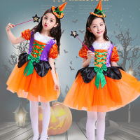 Wholesale Kids Witches Cosplay Set Dress Girls Halloween Costume of Theatre