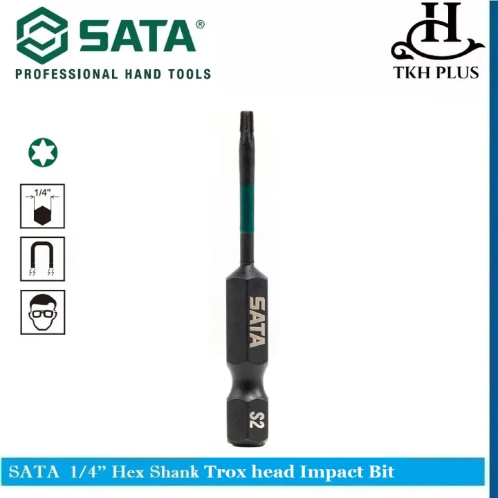 Sata Mm X Hex Shank Trox Head Magnetic Impact Bit Lazada