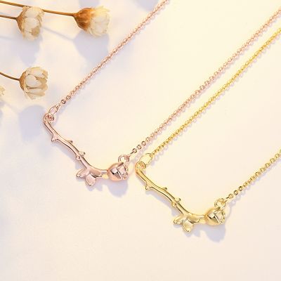 [COD] 2021 new ins female rose necklace minority collarbone chain simple temperament net red neck