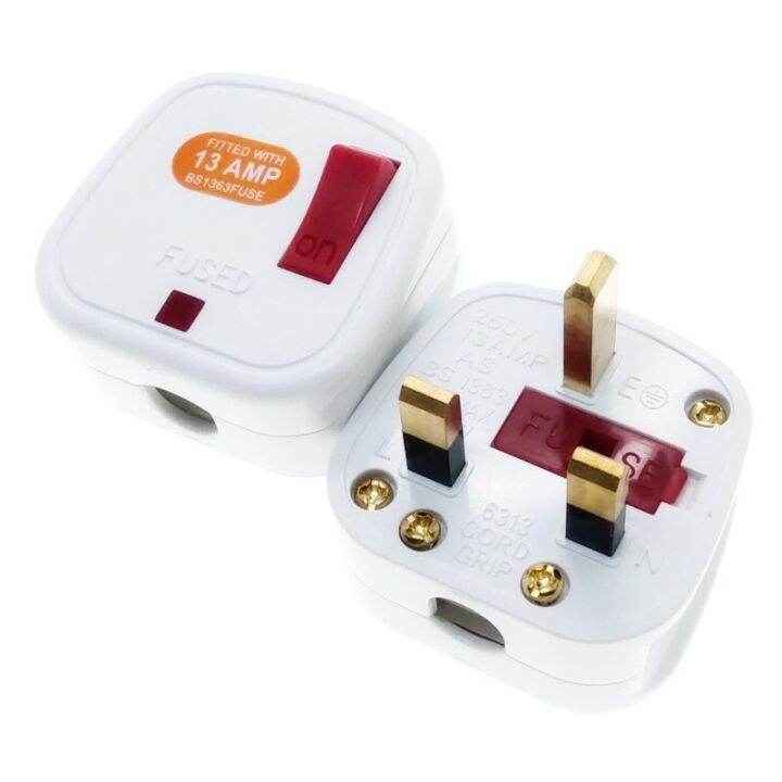 UK Ireland Malaysia Singapore HK Rewireable Plug BS1363 13A Fuse Main Switch LED Indicator Plugs
