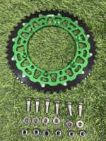 สเตอร์ หลัง 42 45 48 49 50 51 ฟัน Kawasaki KX/KXF/KDX/KLX/125/200/230/250/450/300/500 ขนาด 520 อลูฯ ด้านใน ฟันเหล็กด้านนอก