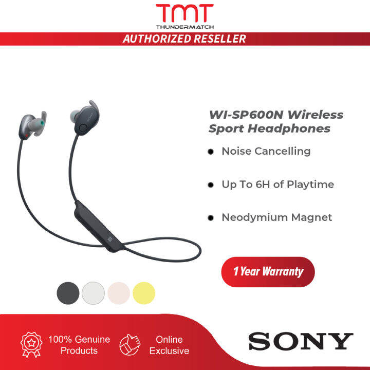 Sony Wi C200 Wi Sp600n Sports Wireless Noise Cancelling In Ear Headphones Lazada 3613