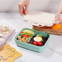 Student Lunch Boxes Multi-grid Lunch Box Microwavable Lunch Box Wheat Straw Tableware Insulated Lunch Boxes