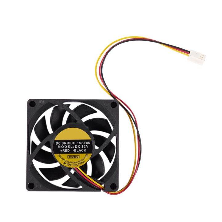 70x70mm-12v-3-pin-pc-computer-case-cpu-dc-brushless-cooler-cooling-fan-black