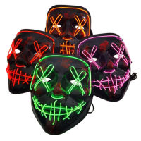 Halloween Scary Glowing Demon Slayer Neon LED For Masquerade Halloween Party Children Bar Decor Horror Prop