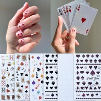 【hot sale】 ✇♙✱ B50 Popular 3D Poker Nail Stickers Paper Poker Fashion Brand Nail Stickers Poker Nail Sticker Adhesive