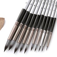 hot【DT】∋  10 pcs/set Round Pointed Watercolor Hair Handle Painting Pens Student School Stationery