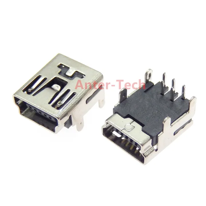 10Pcs Mini USB Type B 5 Pin Female Socket Right Angle DIP Jack ...