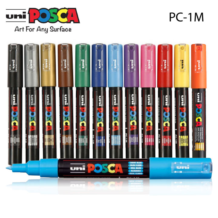 Uni Posca Paint Marker PC-1M - Silver - Extra Fine Point