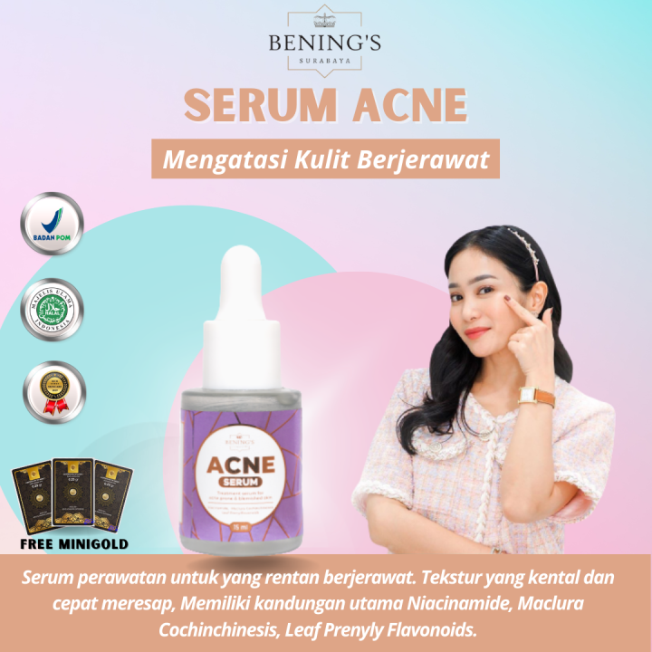 Serum Acne Benings Serum Bening Untuk Kulit Berjerawat dan Bruntusan