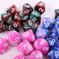 10ชิ้นเซ็ต10ด้าน D10 Polyhedral Dices ตัวเลขหน้าปัดเดสก์ท็อปตารางเกมกระดาน Drop Shipping