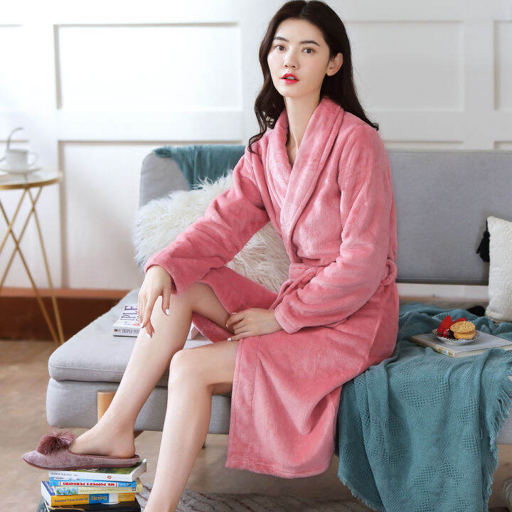 coral-velvet-bathrobe-women-warm-soft-robe-solid-flannel-kimono-wine-red-bath-robe-dressing-gowns-sleepwear-long-sleeve-robe