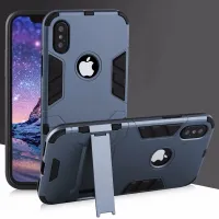 {L electronic shell} เกราะยืนกรณีสำหรับ iPhone iPhone X XS XR XS MAX PC ฮาร์ดกันกระแทกขานุ่มปกหลังเชลล์สำหรับ iPhone X Xs Max XR