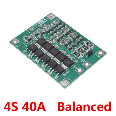 โมดูลแบตเตอรี่ลิเธียมไอออน4S 40A ที่ชาร์จ18650 BMS PCB 14.8V 16.8V บอร์ดป้องกันแบตเตอรี่ลิเธียมพร้อมมอเตอร์สว่านสมดุล