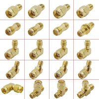 1Pcs Adapter SMA Male Female Gold-Plated RP-SMA Male Plug Female Jack WiFi Antenna RF Coaxial Connector Straight amp; Right Angle