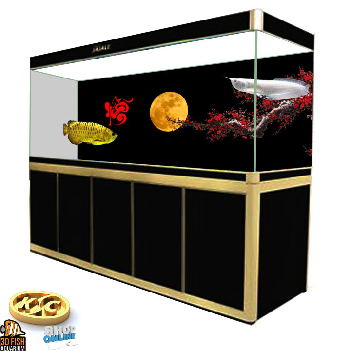 Tranh 3D dán bể cá cảnh hồ thuỷ sinh /Aquarium Background Poster 3D PVC for fish  tank many sizes/HD Aquarium Background Rocky Fish Tank Background |  