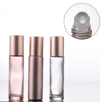 [Zeberdany] 5pcs Oil Bottles 10ml Roll On Glass Roller Ball Massager Essence Perfume Refillable Empty Bottle Container