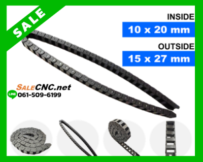 🔥ถูก!! พร้อมส่ง//ส่งฟรี 🔥กระดูกงูร้อยสายไฟ Cable Drag Chain แบบเปิด ขนาด 10×20 mm R28