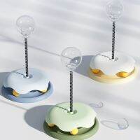 เครื่องเล่นแผ่นเสียงอาหารแมวรั่วไหลแบบ2 In 1อุปกรณ์สปริงซัพพลายฝึกลูกแมว