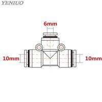 Pegquot; 3way ข้อต่อตัวทีขั้วต่อนิวเมติกแบบ T สำหรับข้อต่อลมฟิตติ้งท่อขนาด4-12Mm Od
