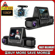 AF Dash Cam 3 Channel Front Rear Inside 1080P Car DVR Dashboard Camera