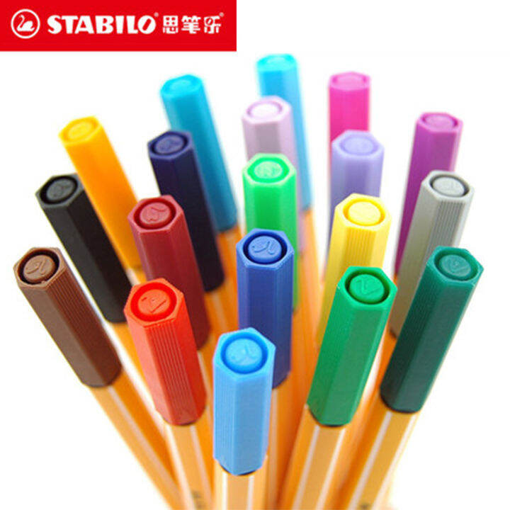 stabilo-gel-pen-1020-color-set-hook-line-pen-needle-pen-drawing-pen-student-pen-set-painting-graffiti-stationery-supplies