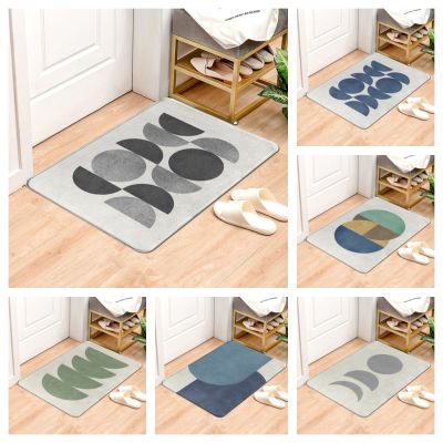 ✥ Color Geometric Anti Slip Bathroom Doormat Furry Carpet Floor Rug Bath Kitchen Living Room Entrance Door Mat for Foot mat