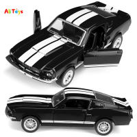 AliToys 1:32 Scale ฟอร์ดรุ่น MUSTANG GT 1967 GT500 รถโลหะผสมดึงกลับของเล่นเด็กรถแข่งเจ๋งโมเดลสำหรับสะสม