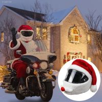 ✵✇▨ Creative Christmas Hat Santa Claus Styling Motorcycle Helmet Cover Plush Motorbike Helmets Decoration Moto Headwear Accessories