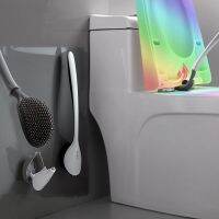 1Set Silicone Silicone Toilet Brush Holder Wall-mount Multifunction Cleaning Brush Floor Cleaning Tools Bathroom Accessories Set