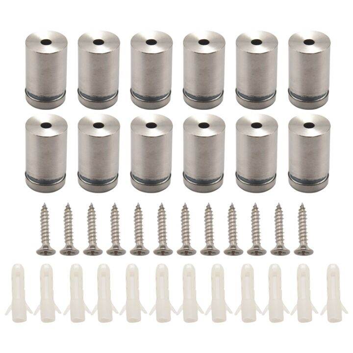 12Pcs 3/4 x 1 Inch Sign Holders Standoff Screws Wall Standoff Holders