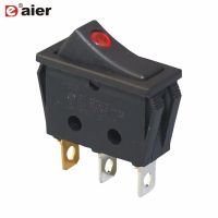 High Quality KCD3 Black Rocker Switch ON OFF 3 Pin Latching SPST 15A Amps 250VAC 12 Volt Dot LED For Motor Car Auto Switches Red Electrical Circuitry