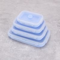 ﹊ 4 Sizes Collapsible Silicone Food Container Portable Bento Lunch Box Microware Home Kitchen Outdoor Food Storage Containers Box