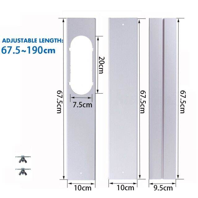 Window Adaptor Connector Exhaust Hose Window Slide Kit Plate For