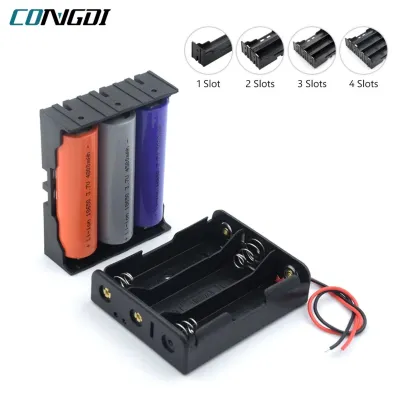 18650 Battery Case 1 2 3 4 Slot Container With Wire Lead High Quality 18650 Power Bank Cases For Electronic DIY Battery Holder