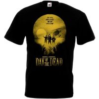 เสื้อยืดโอเวอร์ไซส์เสื้อยืด พิมพ์ลายภาพยนตร์สยองขวัญ Day Of The Dead V10 Romero สีดําS-4XL  2P8R