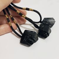 1pc Natural Crystal Black Tourmaline Stone Pendant Necklace Mineral Quartz Original Ore Specimen Women Men Enerny Necklace Gifts