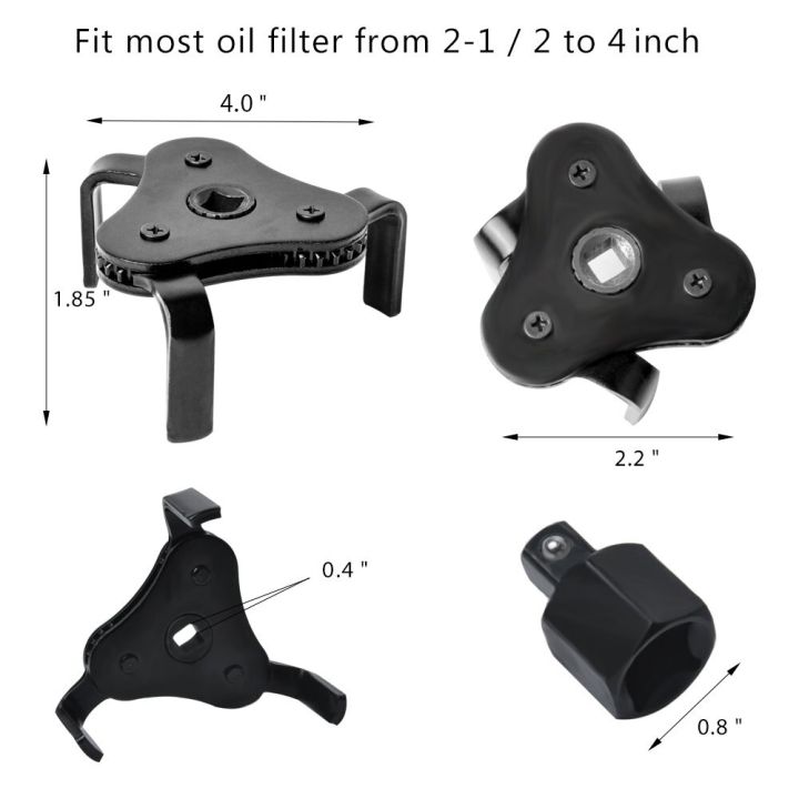 ตัวกรองน้ำมันกุญแจเครื่องมือสำหรับที่ซ่อมรถที่ถอดตัวกรองน้ำมันได้สองทางเครื่องมือซ่อมแซมกุญแจรถ65-110มม