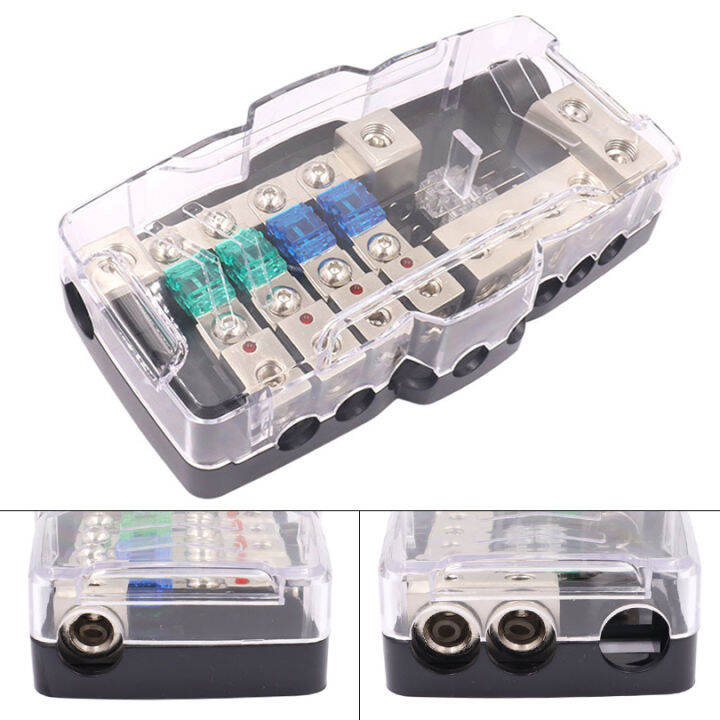 12V-48V Car Audio Distribution Fuse Block with Ground Mini Fuse Box ...