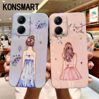 เคส Realme ไลท์สีฟ้าสำหรับผู้หญิงหรูหรา10 Pro Realme เคสโทรศัพท์10ชุดสาวซิลิโคนลายดอกไม้