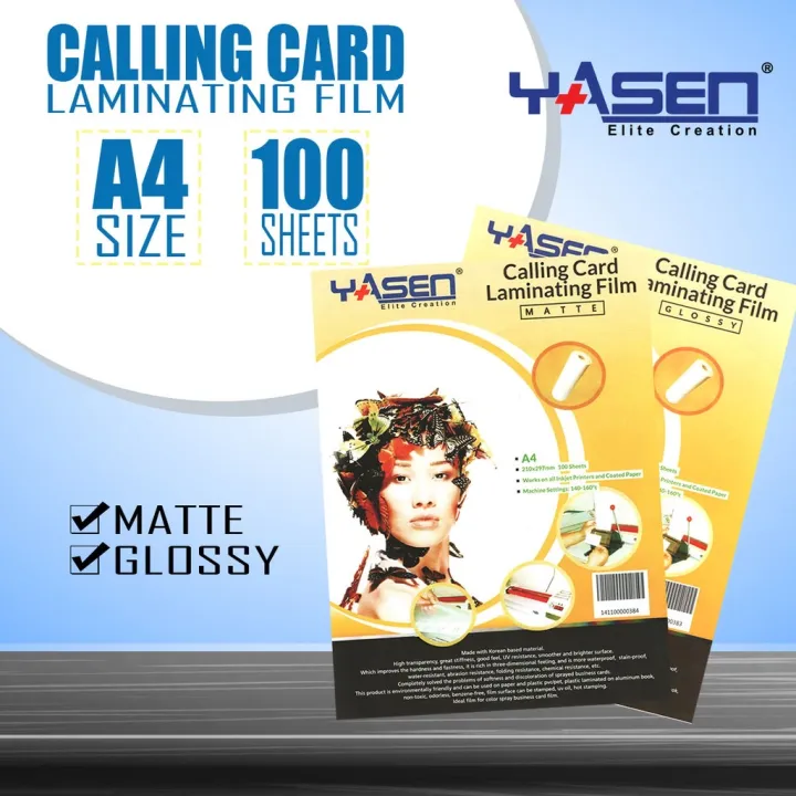 Calling Card Laminating Film A4 (Glossy /MATTE) Lazada PH
