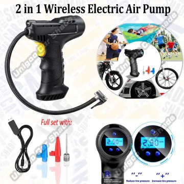 WITH FREE HEAD PINS) WJS Portable Heavy Duty Electric High Pressure Auto  Car Air Compressor Pump Air Pump Pam Angin Pam Tayar Tyre Inflator DC 12V  260 PSI For Ball, Pool, Toy