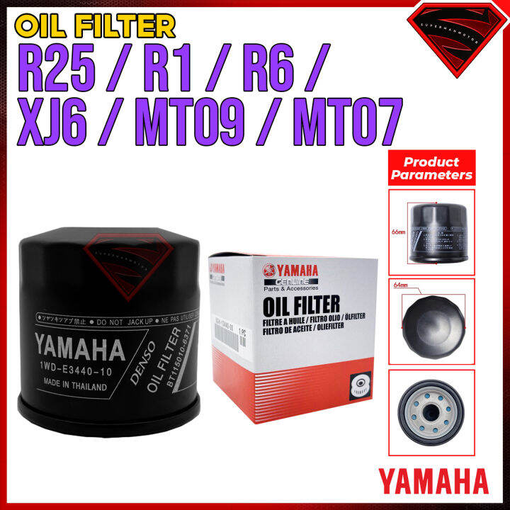 Oil filter Yamaha R25 R1 R6 XJ6 MT09 MT07 original Lazada