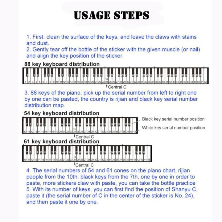 sameple-พีวีซีโปร่งใส-ป้ายโน้ตคีย์บอร์ดเปียโน-กุญแจ54-61-88-บันไดเปียโนซ่อน-สติกเกอร์พนักงานออร์แกนเปียโนอิเล็กทรอนิกส์-ของใหม่-ใช้ซ้ำได้-สติกเกอร์โน้ตคีย์บอร์ดเปียโน-สำหรับผู้เริ่มต้นหัดเล่น