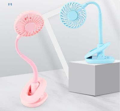 【YF】 Aromatherapy Clip Fan Portable USB Stroller Fans with 3 Speeds Quiet on Mini Table 360° Rotatable Battery Operated