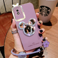 เคสสำหรับ โทรศัพท์  VIVO Y02 Y02T Y02A พร้อมกระจกและสายคล้องสั้น